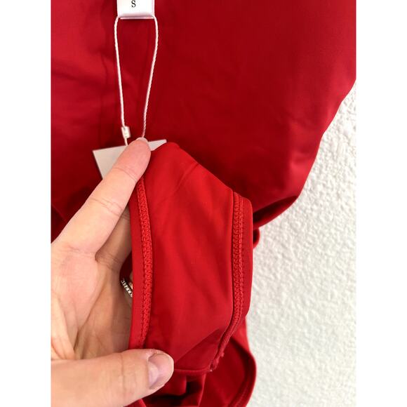 Andie Swim The Amalfi Eco Nylon One Piece in Cherry Red S NWT - Picture 7 of 8